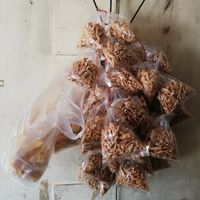 Different snacks/chips. 10BHT for one bag at Kao Man Kai Jay Vegan in Chiang Dao