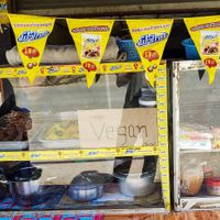 Display at Kao Man Kai Jay Vegan in Chiang Dao