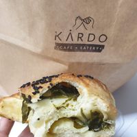 Spinach and cheese acma at Kardo Cafe and Eatery in Melbourne