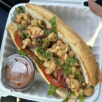 Cauliflower po’ boy!  at Bam's Vegan in Dallas