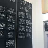 Senza latte=without milk  at Accademia del Gelato in Udine