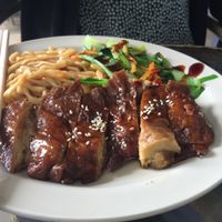 “Duck” Noodle Dish. Vegan.  at Tea Master in Fortitude Valley