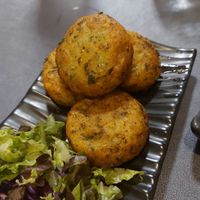 Potato cabbage tikkis at Indish in Chiang Mai