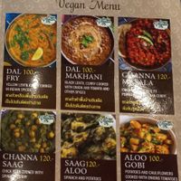 Vegan menu (some) at Indish in Chiang Mai