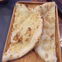 Naan with garlic at Indish in Chiang Mai