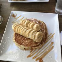 Banoffee American pancakes  at Yanto's Pancake House in Gloucester