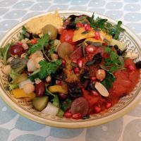 Mixed salad bowl at The Hub Cafe in Liskeard