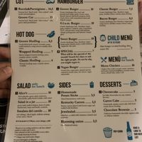 Menu at Groove in Genoa