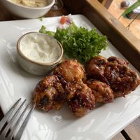 AmazIng spicy buffalo cauli wings  at The Eating Gorilla in Penrhyndeudraeth