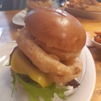 Gorilla Filler Burger - Huge Onion Rings! at The Eating Gorilla in Penrhyndeudraeth