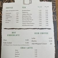 Menu at The Eating Gorilla in Penrhyndeudraeth