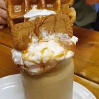 Banana Biscoff milkshake at The Eating Gorilla in Penrhyndeudraeth