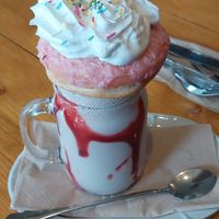 Strawberry shake at The Eating Gorilla in Penrhyndeudraeth