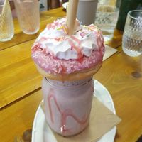 Strawberry mylkshake at The Eating Gorilla in Penrhyndeudraeth