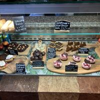 The bar with sweets  at The Eating Gorilla in Penrhyndeudraeth