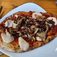 Mushroom flatbread at The Eating Gorilla in Penrhyndeudraeth