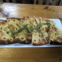 Garlic bread  at The Eating Gorilla in Penrhyndeudraeth