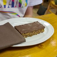 Gluten free chocolate flapjack at The Eating Gorilla in Penrhyndeudraeth