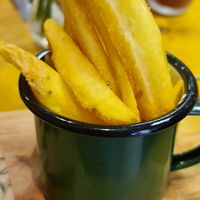 Cup of chips at The Eating Gorilla in Penrhyndeudraeth