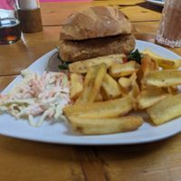 Chicken burger at The Eating Gorilla in Penrhyndeudraeth