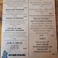 Menü at The Eating Gorilla in Penrhyndeudraeth