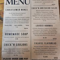 Menü at The Eating Gorilla in Penrhyndeudraeth