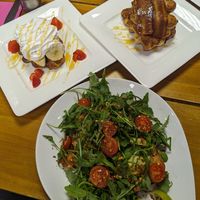 Sweet Waffle, sweet and savoury waffles and avocado toast at The Eating Gorilla in Penrhyndeudraeth