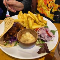 Chicken tikka flatbread with mango mayo  at The Eating Gorilla in Penrhyndeudraeth