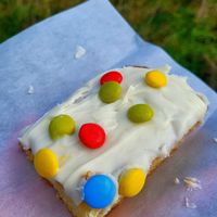 Vanilla Tray Bake. at The Eating Gorilla in Penrhyndeudraeth