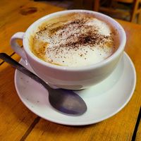 Soya Cappuccino. at The Eating Gorilla in Penrhyndeudraeth