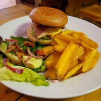 Cheese Burger with Bacon. at The Eating Gorilla in Penrhyndeudraeth