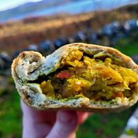 Kerelan Chickpea Cauliflower Pasty. at The Eating Gorilla in Penrhyndeudraeth