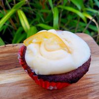Lemon & Almond Cupcake. at The Eating Gorilla in Penrhyndeudraeth