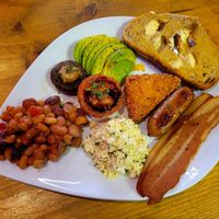 All Day Breakfast with Avacado. at The Eating Gorilla in Penrhyndeudraeth