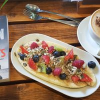 It's about the banana at The Eating Gorilla in Penrhyndeudraeth