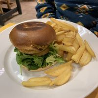 Chicken burger at The Eating Gorilla in Penrhyndeudraeth
