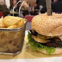 Vegan burgerr  at Da Michele in Venice