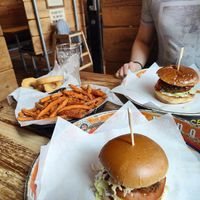 burgers, fries, onion rings at Boo Koos in Helston