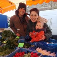 Bioboerderij 't Ambrozijn owners at Bioboerderij 't Ambrozijn in Bruges