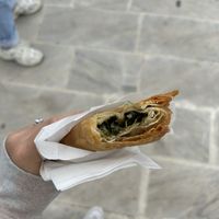 spinach pie  at Gregory's in Milos