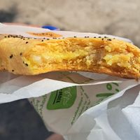 Vegan cheese pie at Gregory's in Milos