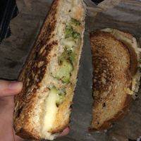 Broccoli/vegan cheese at Sarbez in St Augustine