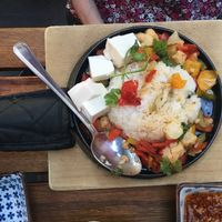 Tofu dish at EAK Ramen in New York City