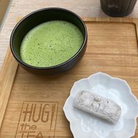 Matcha & red bean mochi  at Hug The Tea in The Hague