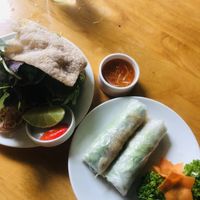 Rice paper rolls   at Sen Vegan House in Ho Chi Minh City