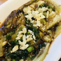 Eggplants with extra garlic   at Sen Vegan House in Ho Chi Minh City