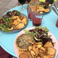Menu with quiche or toast with hummus and rocket at Soul - Alimentação Saudável e do Bem in Braga