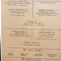 Plant Based Menu - End of June 2019

 at The Port Hunter in Edgartown