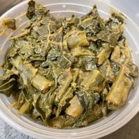 Dovi collards. Okay    at Zweli's Kitchen in Durham