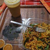 spicy garlic noodles
 at Cafe Tibet in Brooklyn